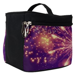 Fireworks On A Purple With Fireworks New Year Christmas Pattern Make Up Travel Bag (small) by Sarkoni