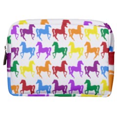 Colorful Horse Background Wallpaper Make Up Pouch (medium) by Amaryn4rt