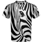 Animal Cute Pattern Art Zebra Men s Cotton T-Shirt