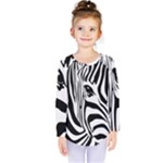 Animal Cute Pattern Art Zebra Kids  Long Sleeve T-Shirt