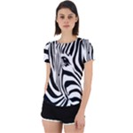 Animal Cute Pattern Art Zebra Back Cut Out Sport T-Shirt