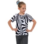 Animal Cute Pattern Art Zebra Kids  Mesh Piece T-Shirt