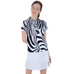 Animal Cute Pattern Art Zebra Women s Polo T-Shirt