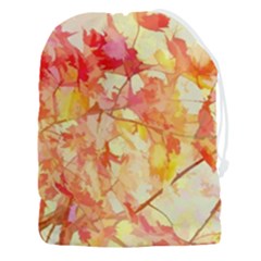 Monotype Art Pattern Leaves Colored Autumn Drawstring Pouch (3xl) by Amaryn4rt