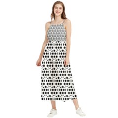 Seamless Honeycomb Pattern Boho Sleeveless Summer Dress