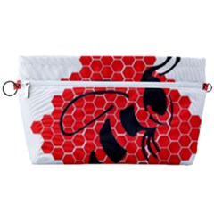 Bee Logo Honeycomb Red Wasp Honey Handbag Organizer by Amaryn4rt
