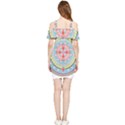 Drawing Mandala Art Shoulder Frill Bodycon Summer Dress View2