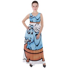 Elephant Bad Shower Empire Waist Velour Maxi Dress by Amaryn4rt