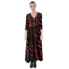 Pattern Design Abstract Background Button Up Maxi Dress by Amaryn4rt
