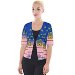 Vector Graphic Illustration Wallpaper Cropped Button Cardigan