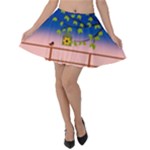 Vector Graphic Illustration Wallpaper Velvet Skater Skirt