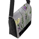 Flower Butterfly Pot Flap Closure Messenger Bag (S) View2