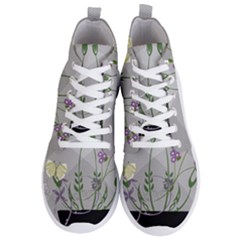 Flower Butterfly Pot Men s Lightweight High Top Sneakers by Sarkoni