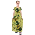Flower Blossom Kids  Short Sleeve Maxi Dress