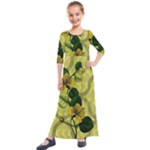 Flower Blossom Kids  Quarter Sleeve Maxi Dress
