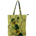 Flower Blossom Double Zip Up Tote Bag
