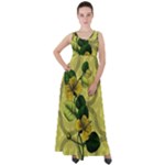Flower Blossom Empire Waist Velour Maxi Dress
