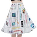 Illustrations Startup Business Organization A-Line Full Circle Midi Skirt With Pocket View1