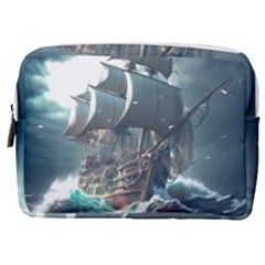 Pirate Ship Boat Sea Ocean Storm Make Up Pouch (medium) by Sarkoni