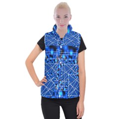 Network Connection Structure Knot Women s Button Up Vest by Amaryn4rt