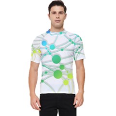 Network Connection Structure Knot Men s Short Sleeve Rash Guard by Amaryn4rt
