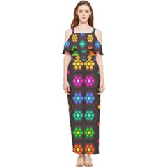 Pattern Background Colorful Design Draped Sleeveless Chiffon Jumpsuit by Amaryn4rt