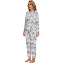 Pattern Motif Decor Womens  Long Sleeve Lightweight Pajamas Set View2