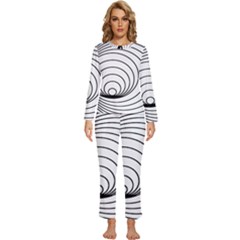 Spiral Eddy Route Symbol Bent Womens  Long Sleeve Lightweight Pajamas Set by Amaryn4rt