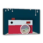 Camera Vector Illustration Canvas 18  x 12  (Stretched)