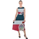 Camera Vector Illustration Midi Tie-Back Chiffon Dress
