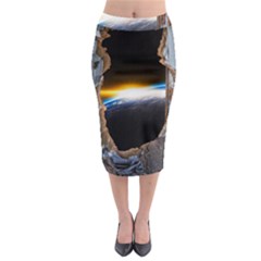 Door Breakthrough Door Sunburst Midi Pencil Skirt by Amaryn4rt