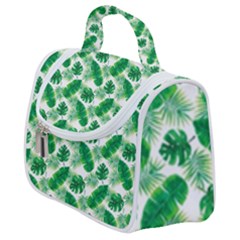 Tropical Leaf Pattern Satchel Handbag by Dutashop