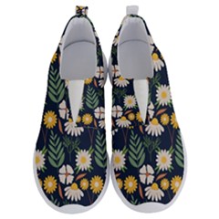 Flower Grey Pattern Floral No Lace Lightweight Shoes