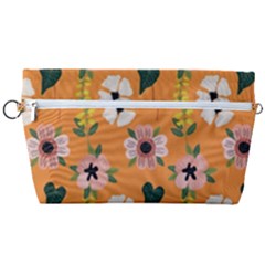 Flower Orange Pattern Floral Handbag Organizer by Dutashop