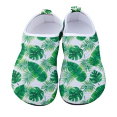 Tropical Leaf Pattern Women s Sock-style Water Shoes by Dutashop