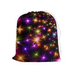 Star Colorful Christmas Abstract Drawstring Pouch (xl) by Dutashop