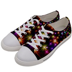 Star Colorful Christmas Abstract Men s Low Top Canvas Sneakers