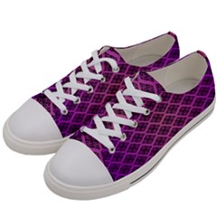 Pattern Texture Geometric Patterns Purple Men s Low Top Canvas Sneakers