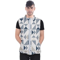 Geometric Triangle Modern Mosaic Men s Puffer Vest by Amaryn4rt