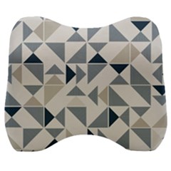 Geometric Triangle Modern Mosaic Velour Head Support Cushion by Amaryn4rt