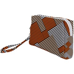 Abstract Pattern Line Art Design Decoration Wristlet Pouch Bag (small)