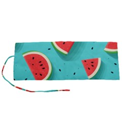 Watermelon Fruit Slice Roll Up Canvas Pencil Holder (s) by Ravend