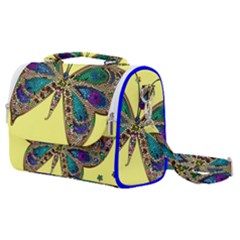 Butterfly Mosaic Yellow Colorful Satchel Shoulder Bag by Amaryn4rt