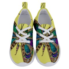 Butterfly Mosaic Yellow Colorful Running Shoes by Amaryn4rt