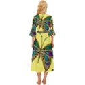 Butterfly Mosaic Yellow Colorful Midsummer Wrap Dress View4