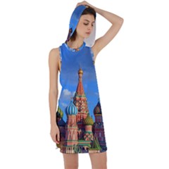 Architecture Building Cathedral Church Racer Back Hoodie Dress by Modalart
