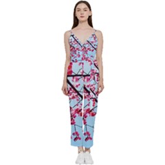 Beautiful Tree Flowers V-neck Camisole Jumpsuit by 1212