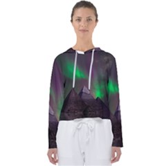 Fantasy Pyramid Mystic Space Aurora Women s Slouchy Sweat by Grandong