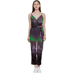 Fantasy Pyramid Mystic Space Aurora V-neck Camisole Jumpsuit by Grandong