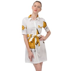 Chick Easter Cute Fun Spring Belted Shirt Dress by Ndabl3x
